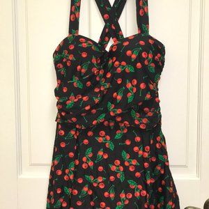 NWT Zeagoo one piece swim dress Cherry print